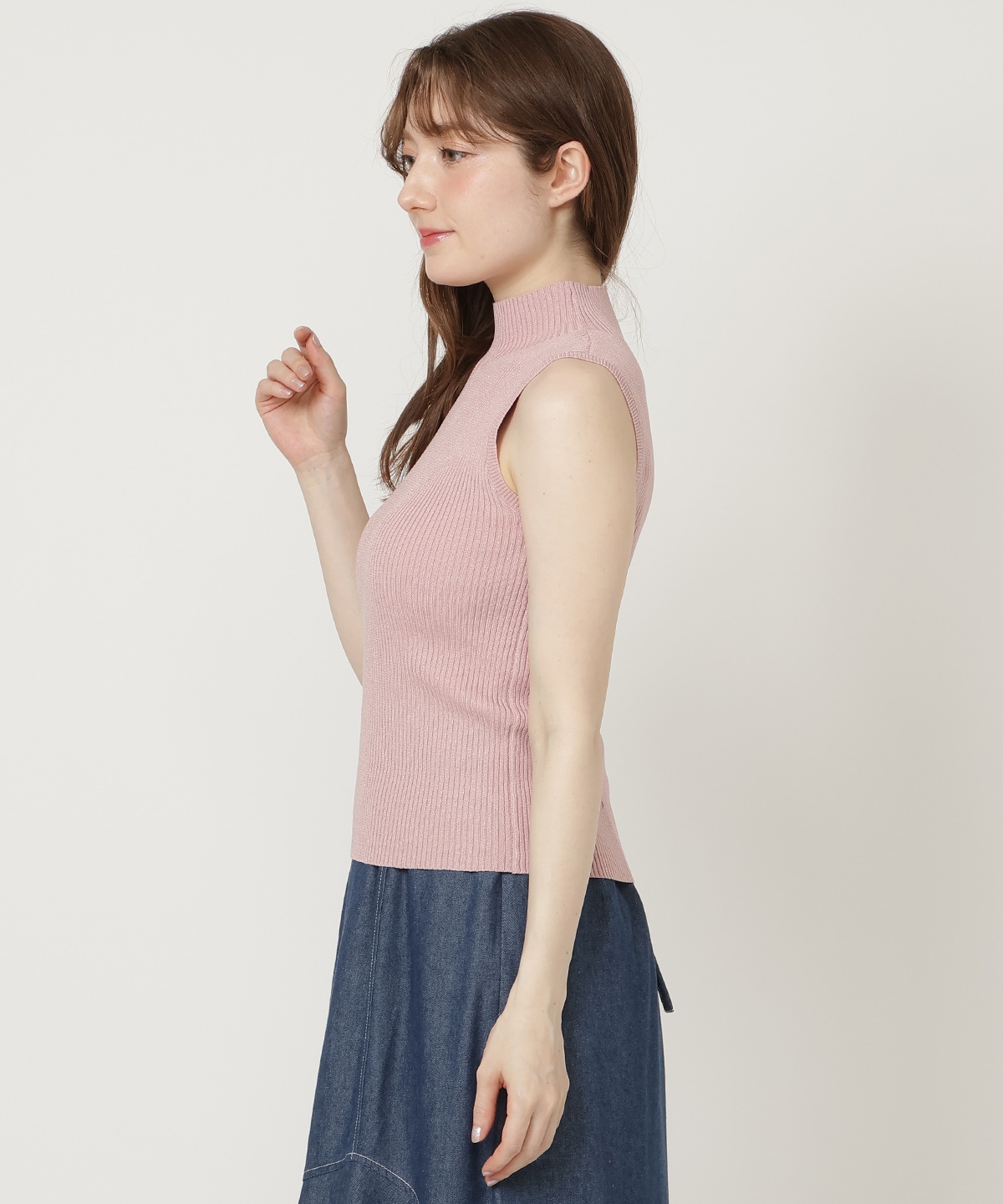 【5/8(Fri)発売】ノースリハイネックラメニット