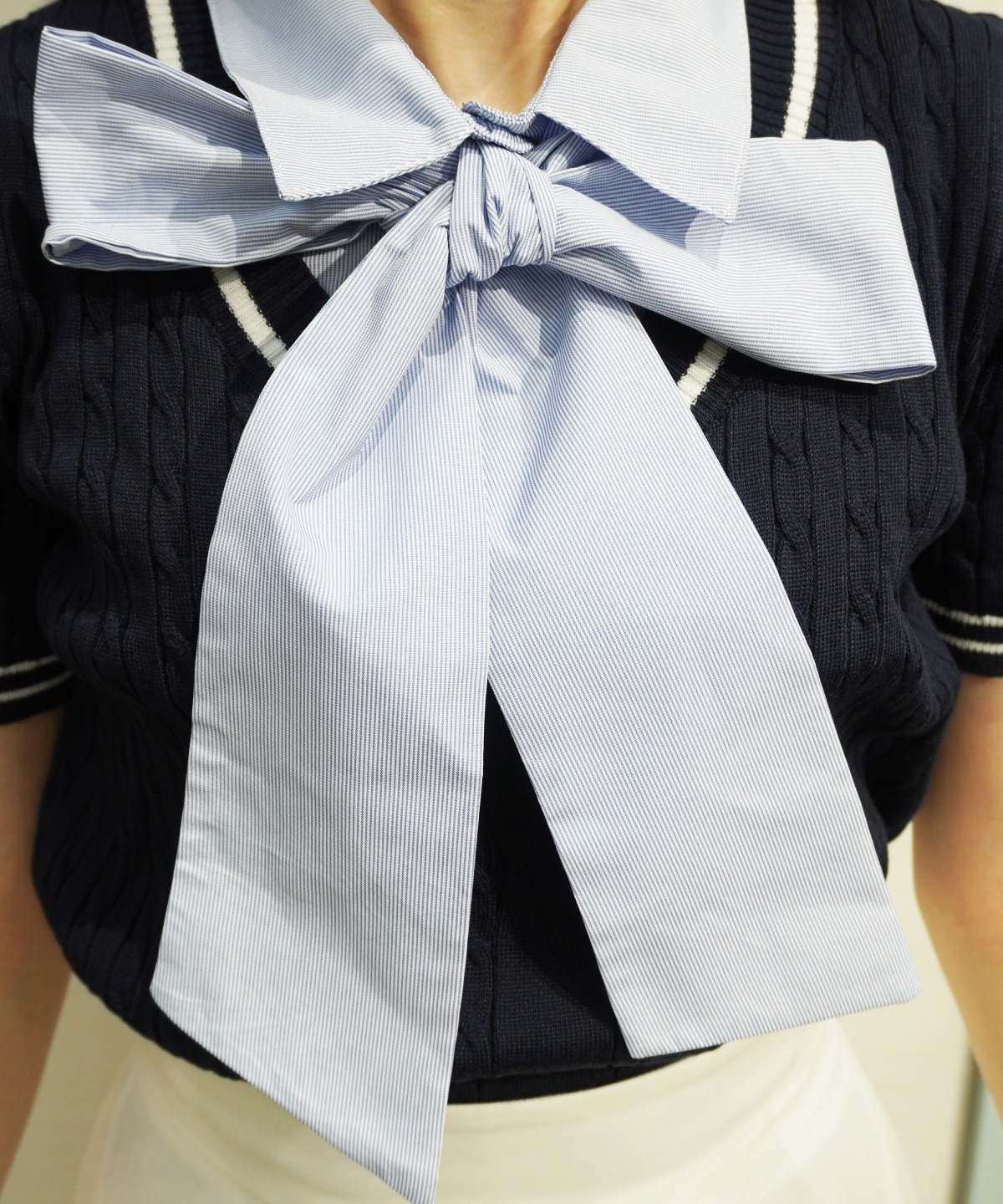 【4/17(Fri)予約開始】ケーブルジレレイヤードニットプルオーバー