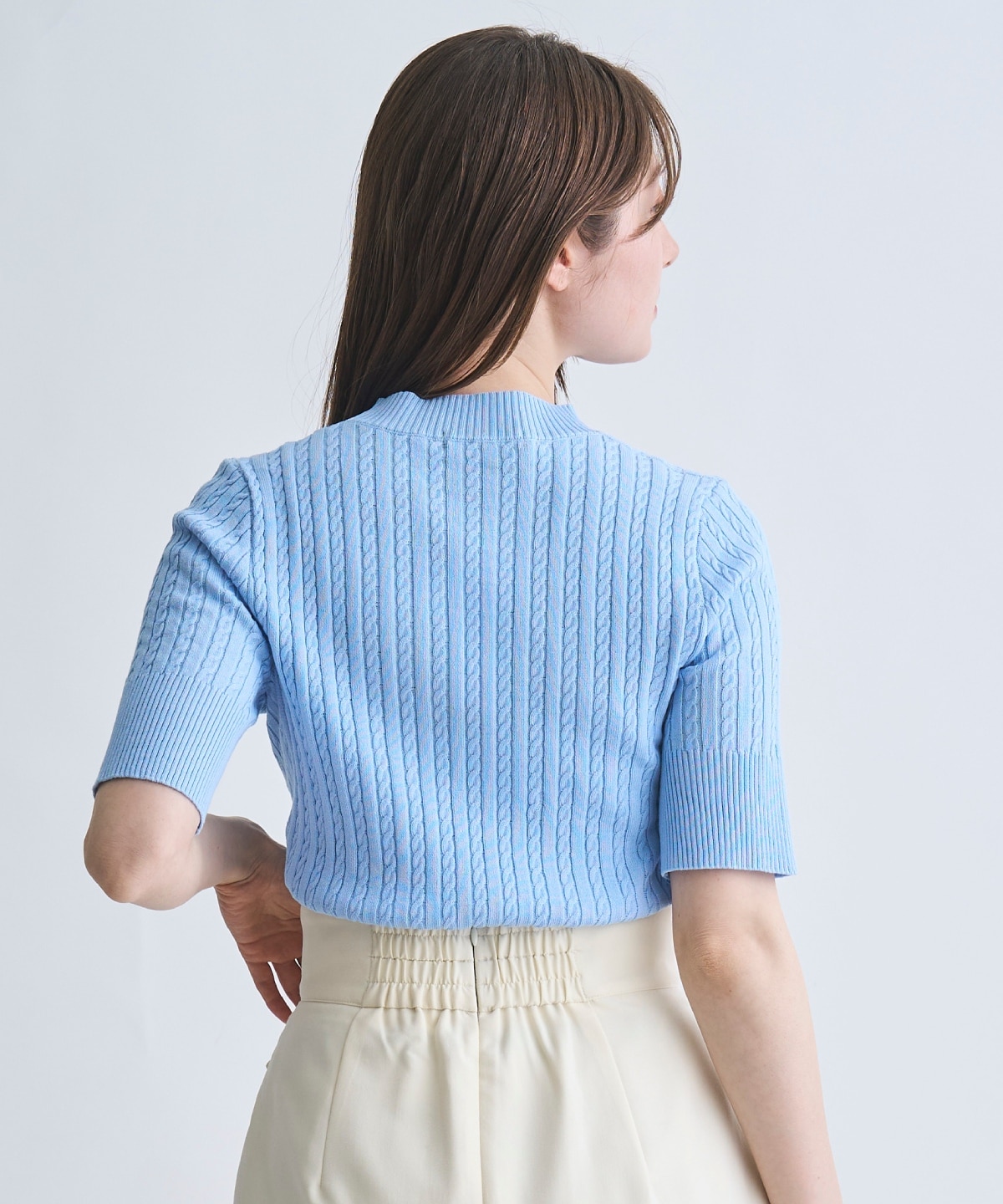 【4/10(Fri)発売】刺しゅう入りケーブニットプルオーバー