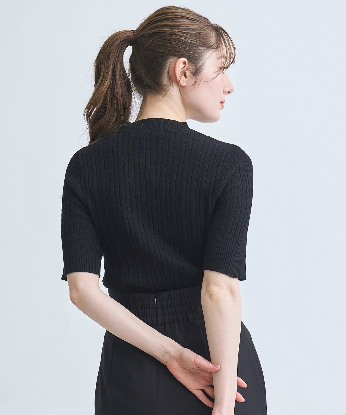 【4/10(Fri)発売】刺しゅう入りケーブニットプルオーバー