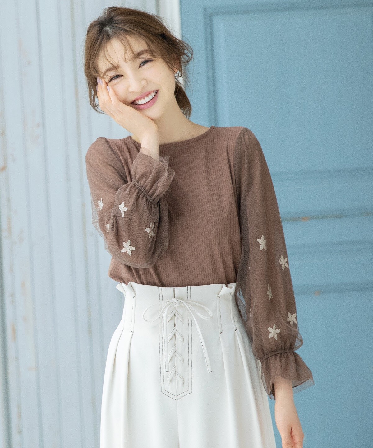 ジョーゼットワイドパンツ S エクリュ Willselection 公式オンラインショップ バーンデストローズ