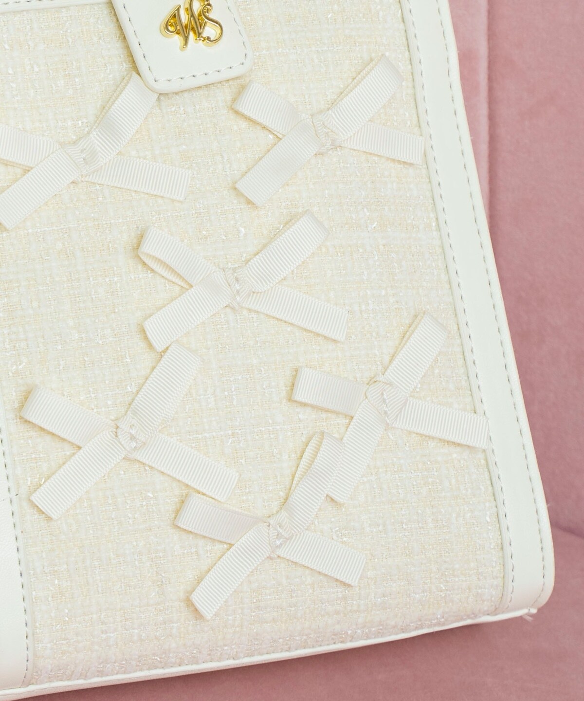 2wayツイードリボンバッグ