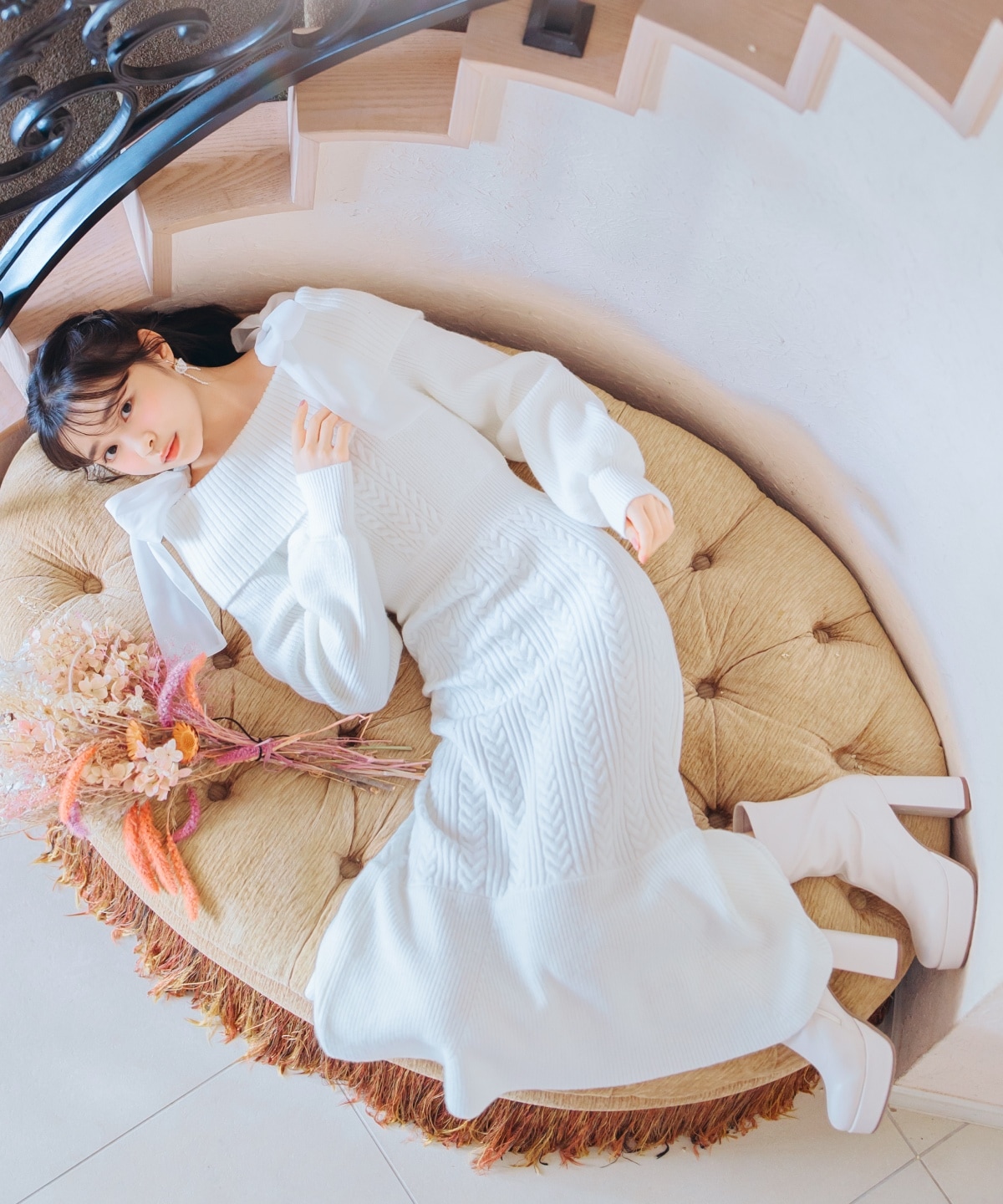 タイツショートブーツ