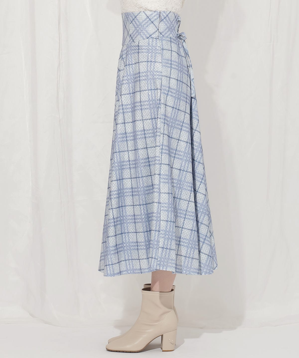 バイヤスチェックサーキュラースカート