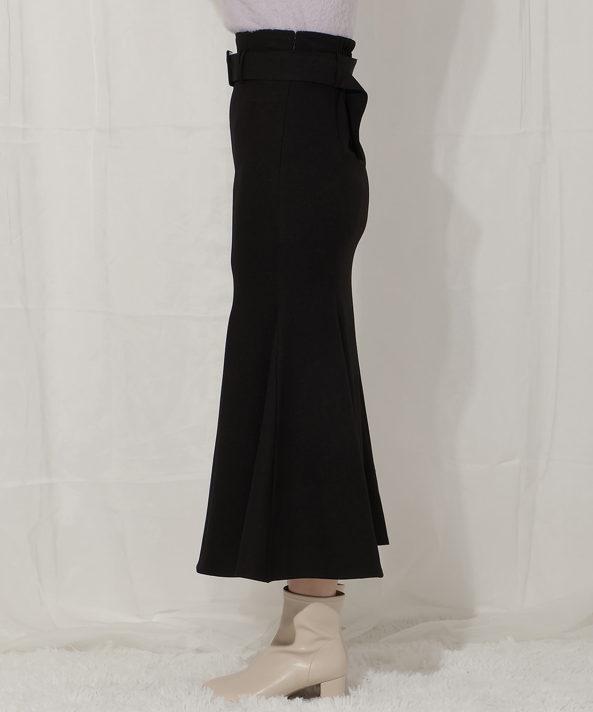 ベルト付きハイウエストマーメイドスカート
