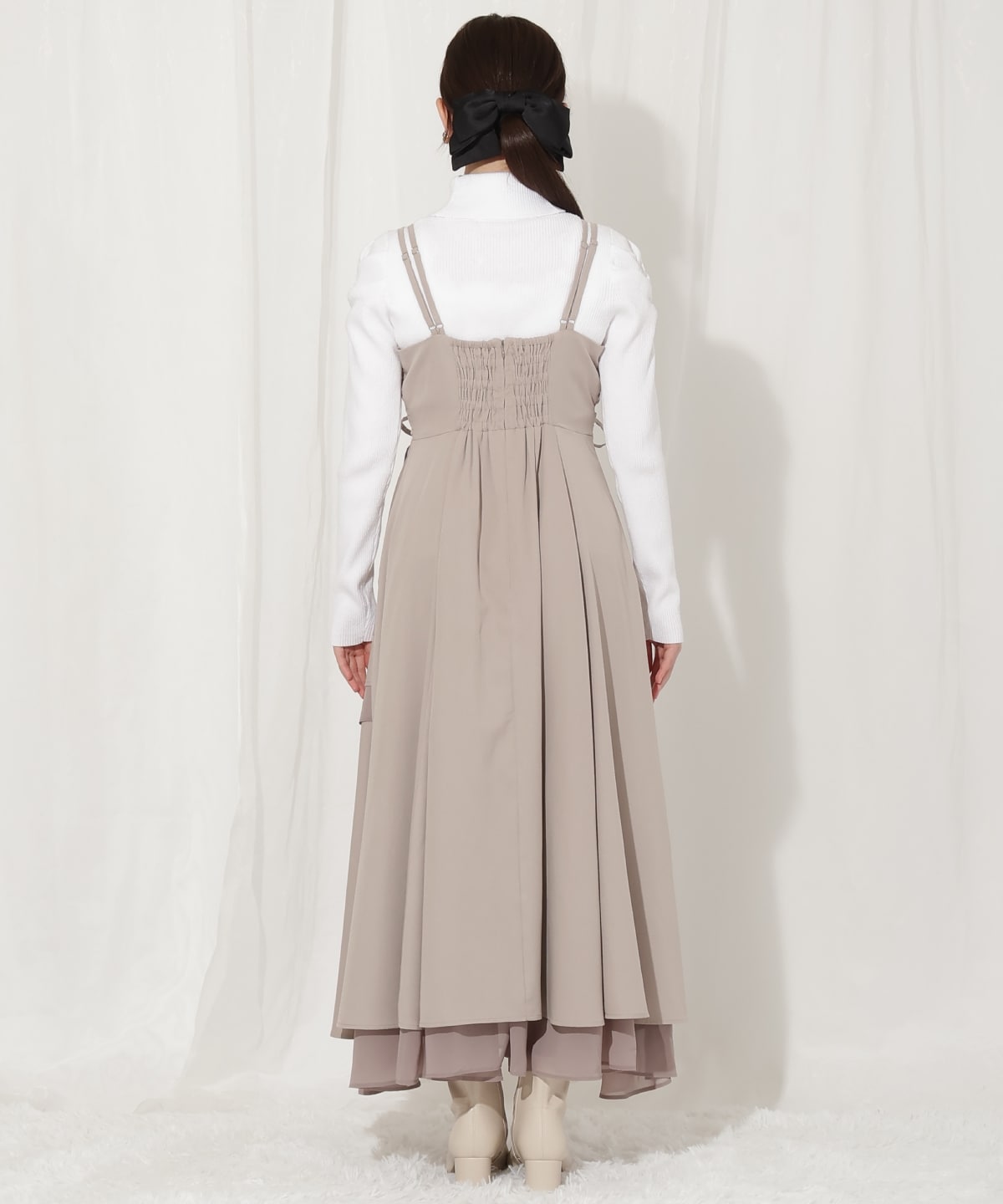 ティアードギャザーキャミワンピース