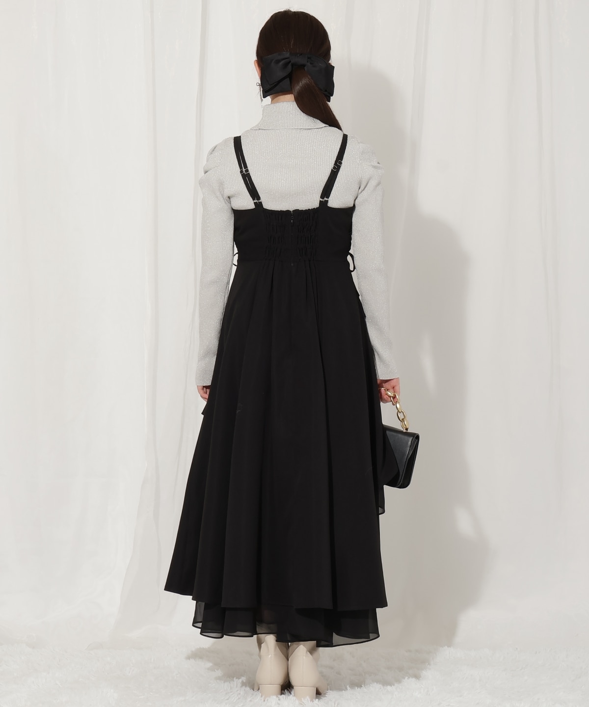 ティアードギャザーキャミワンピース