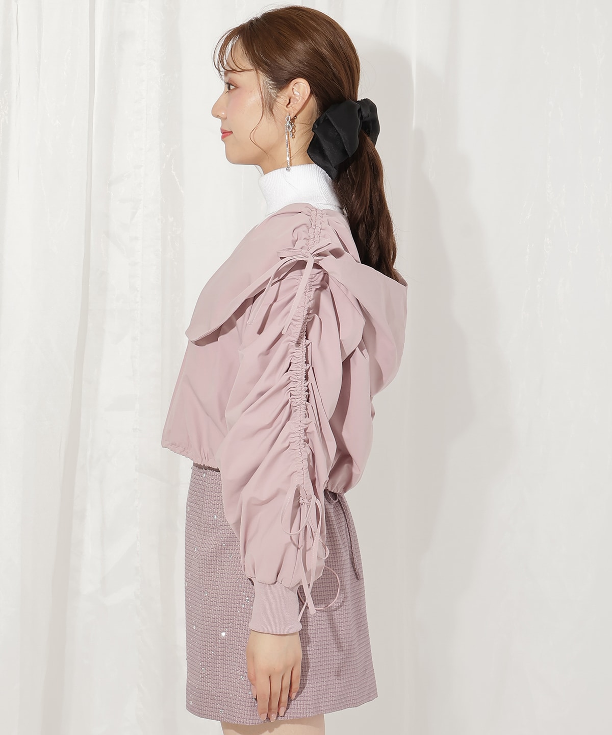 ハートカラーギャザーブルゾン