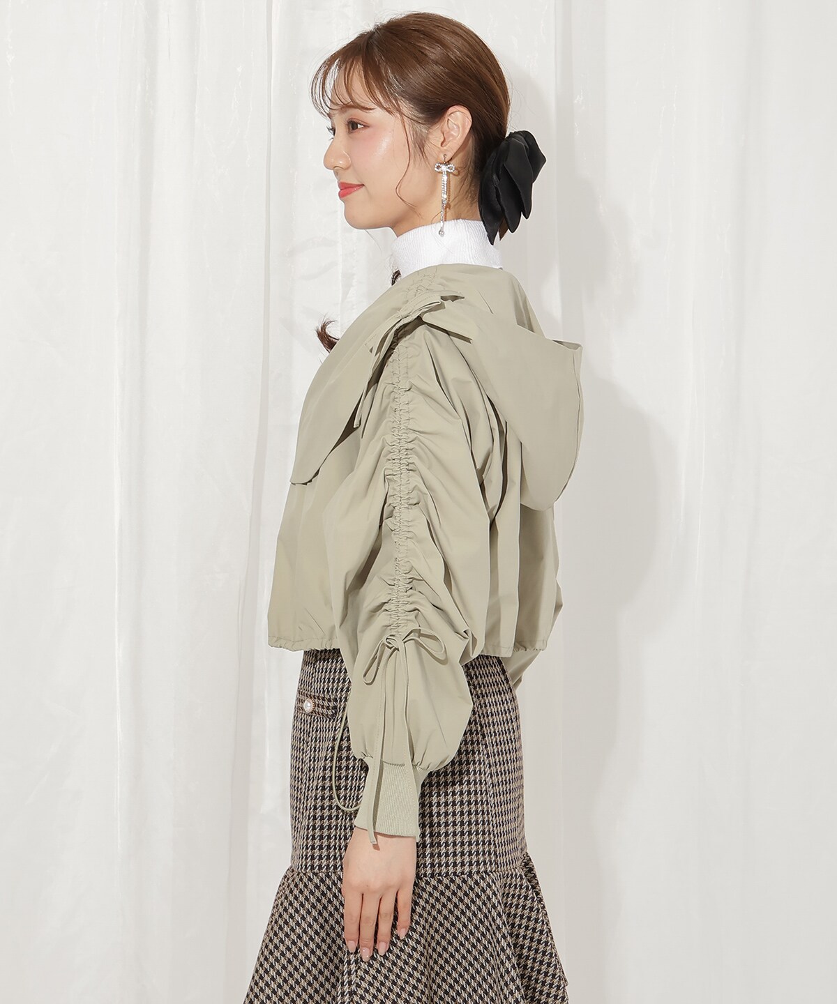 ハートカラーギャザーブルゾン