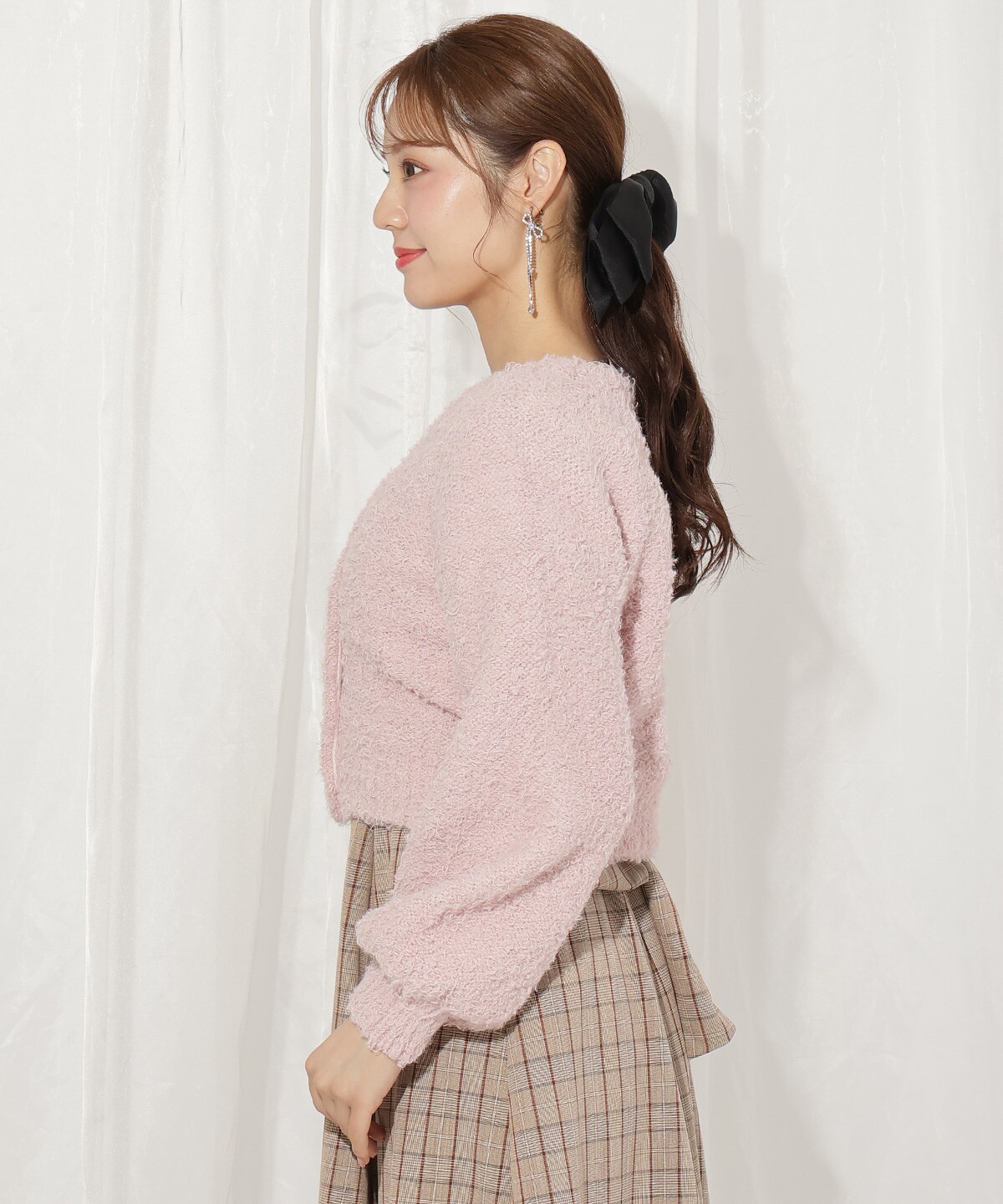 テディヤーンニットカーディガン