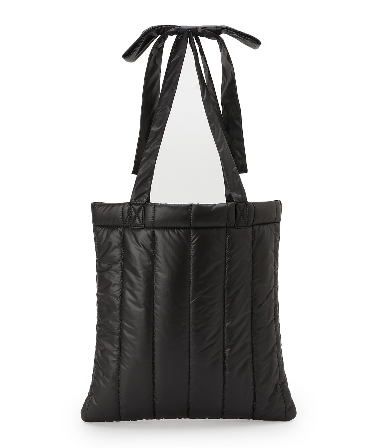 リボンショルダーキルティングトート