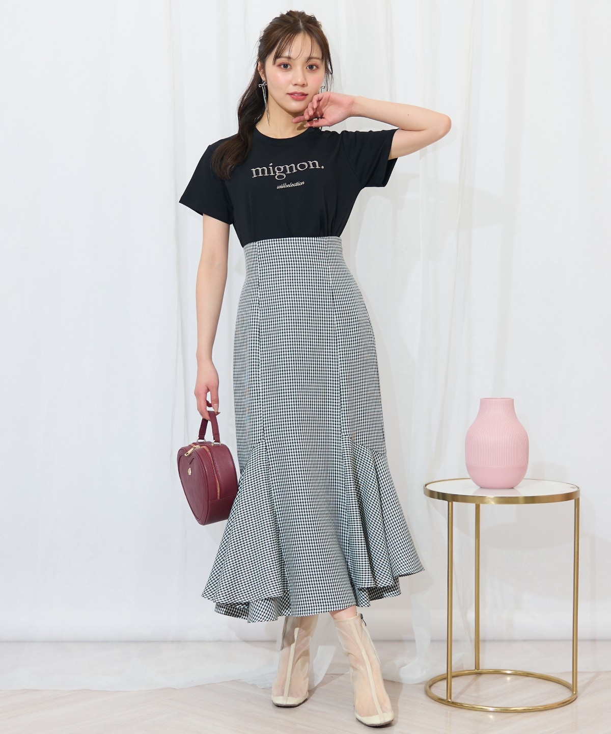 裾ボリュームマーメイドスカート