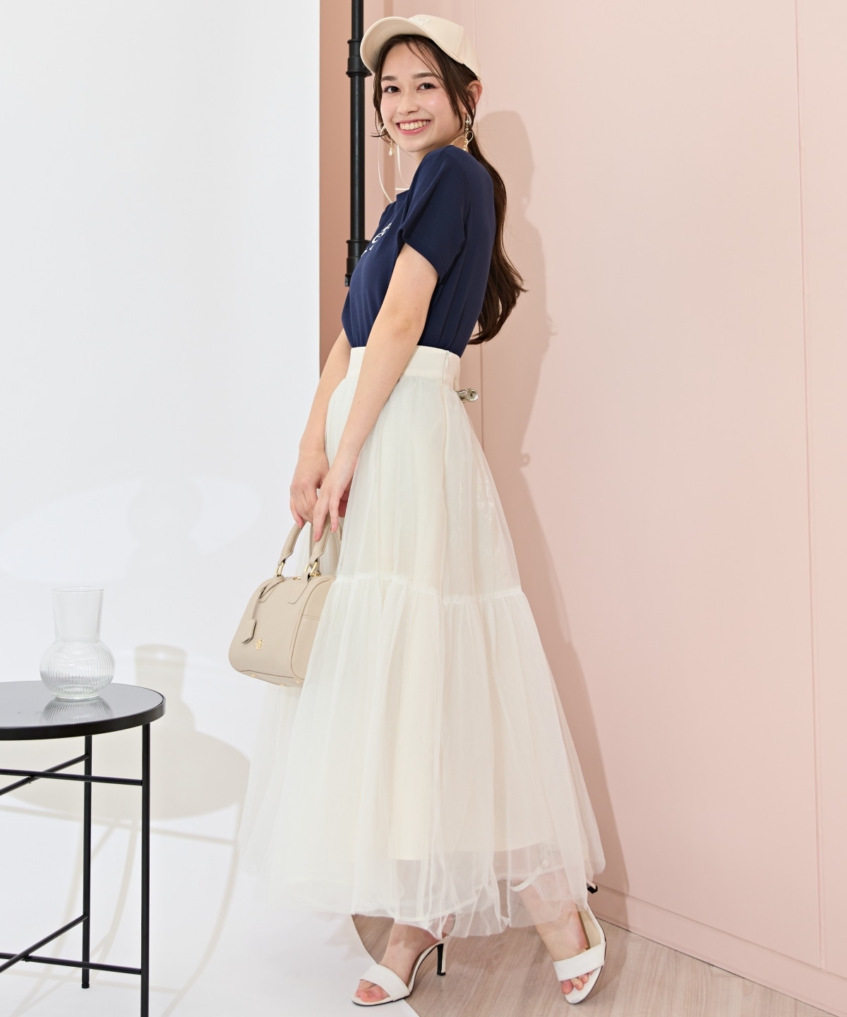 ニュアンスカラーチュールティアードスカート