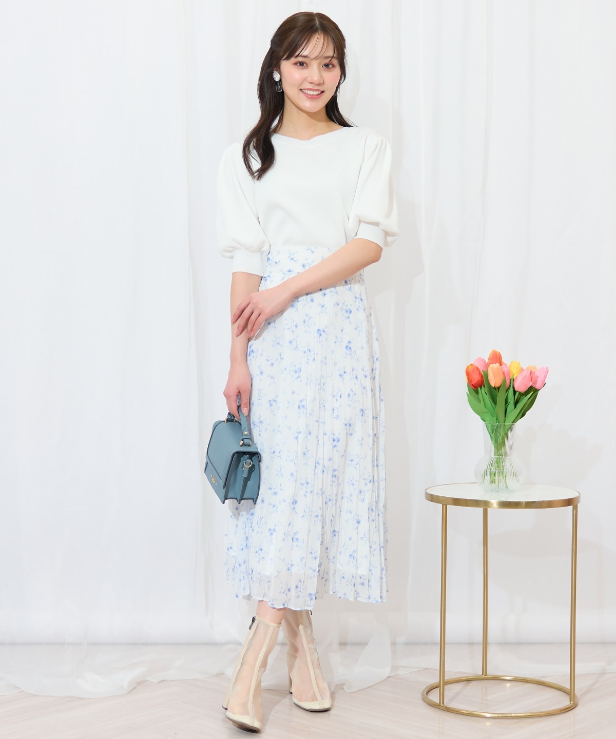 2WAYリボンラメニットプルオーバー