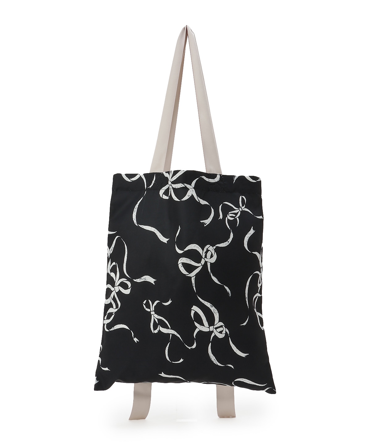 リボンプリントトートバッグ