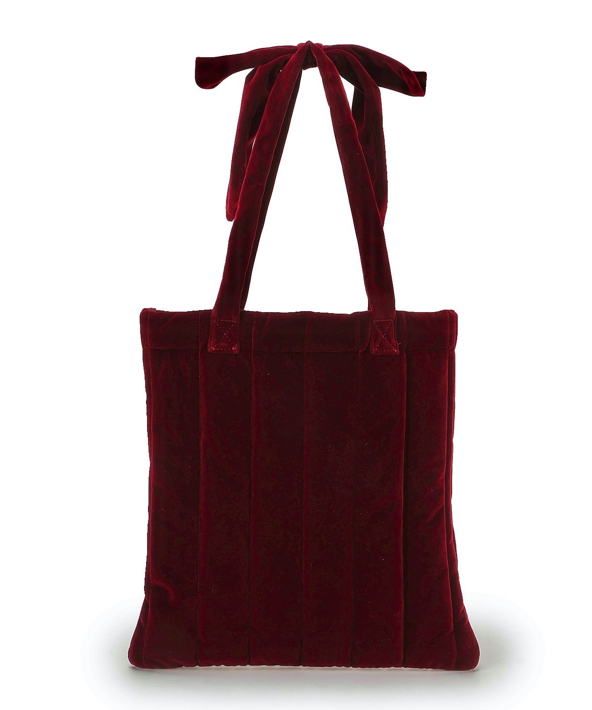 ショルダーリボンベロアトート