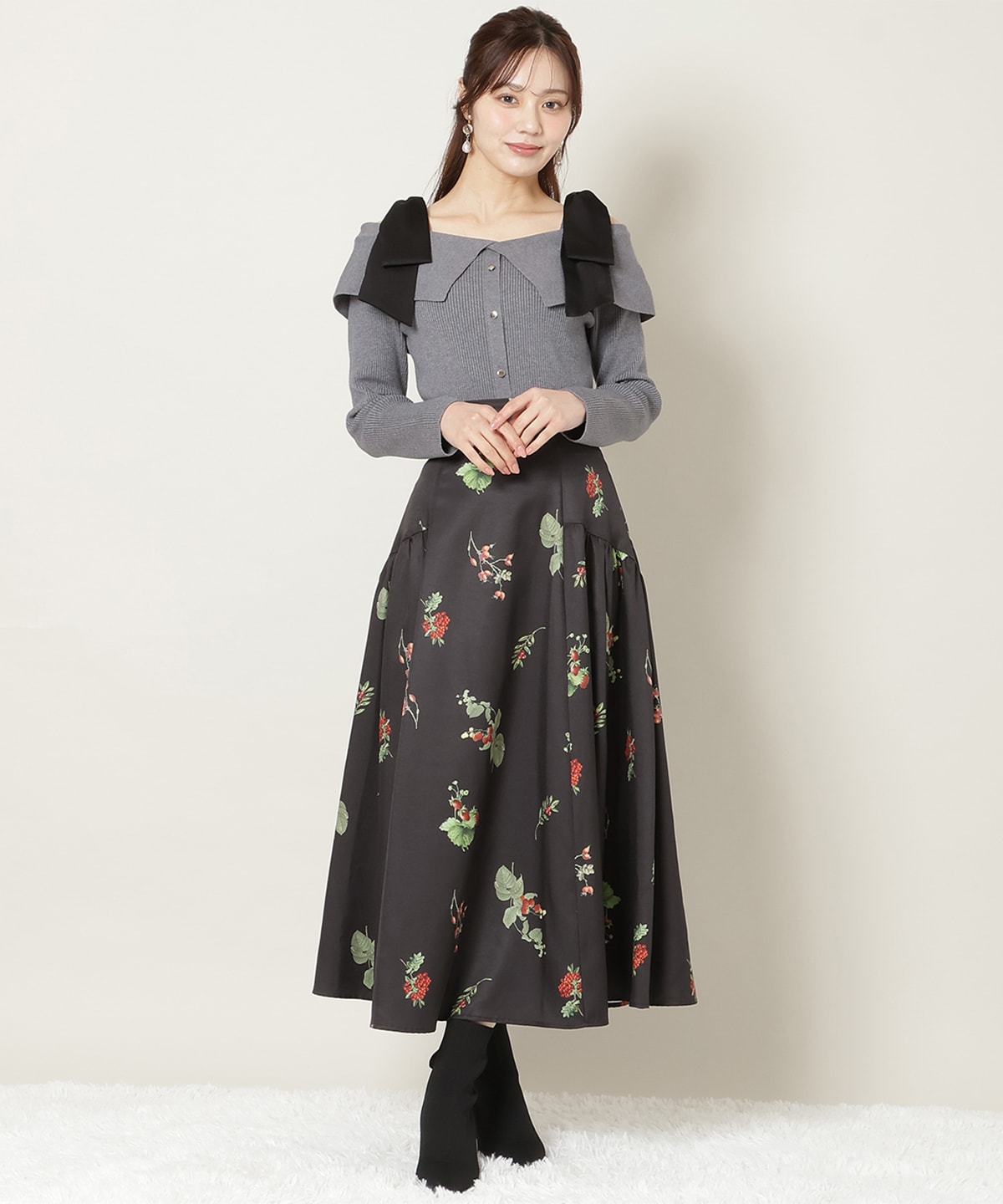 【12/5(fri)10時発売】ウィンターボタニカルスカート