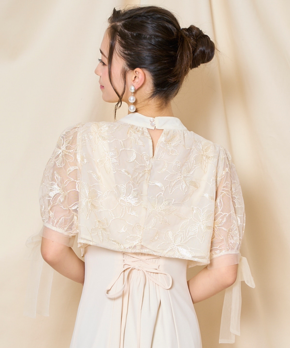 リボンスリーブブラウス