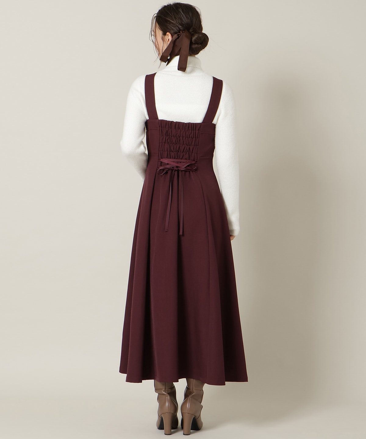 ZIPデザインフレアジャンスカ