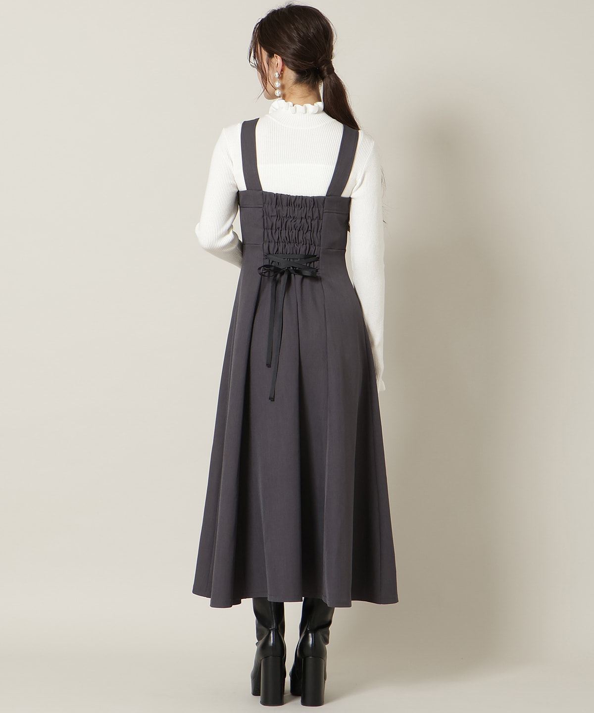 ZIPデザインフレアジャンスカ