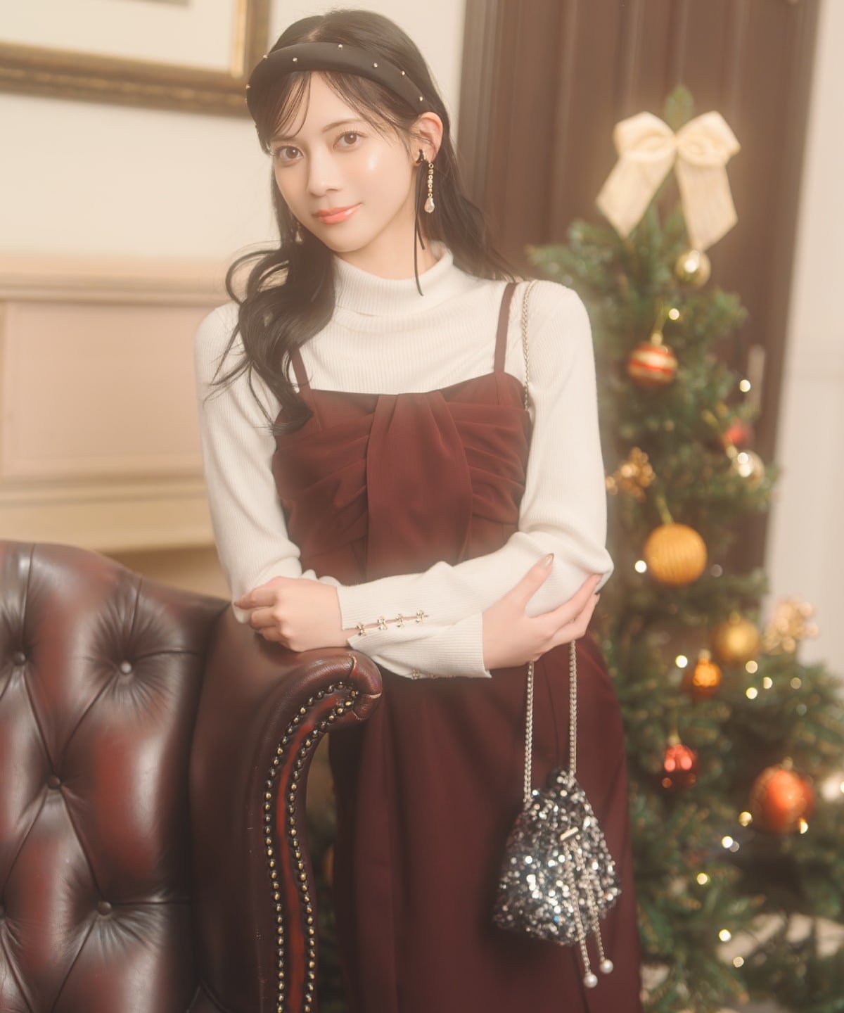 リボンデザインIラインワンピース