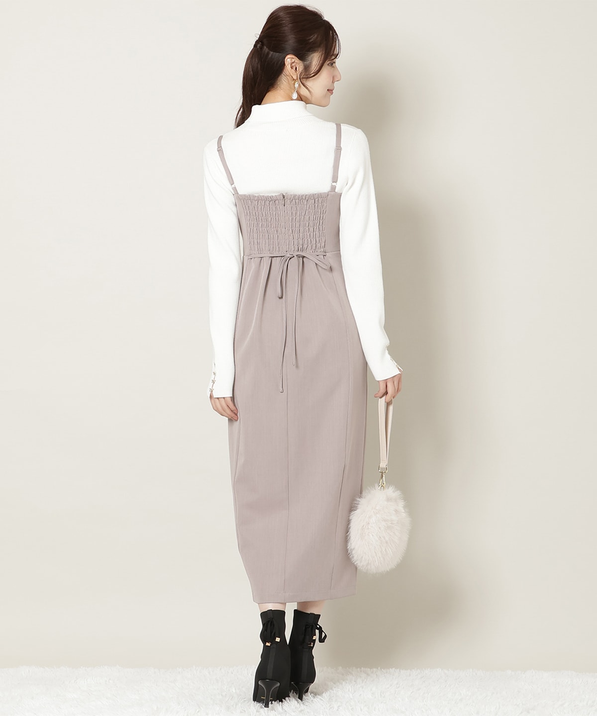 リボンデザインIラインワンピース