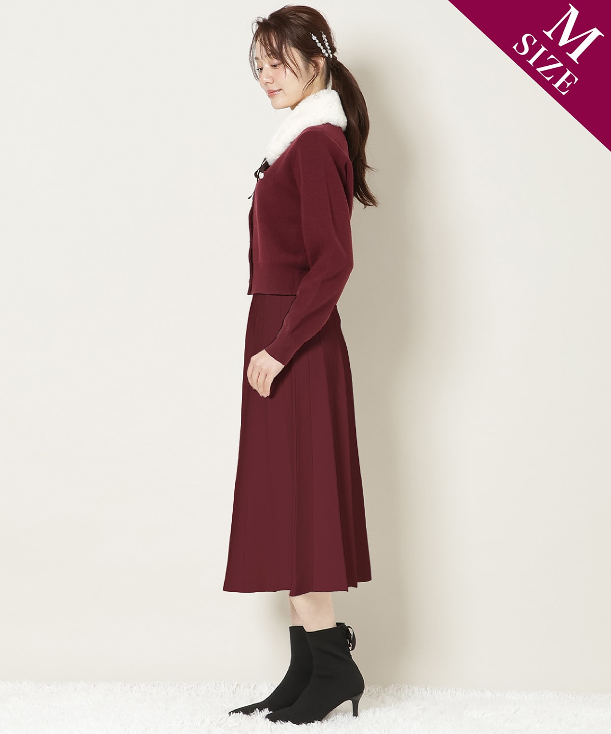 【11/21(fri)10時発売】ファーティペット付きニットSETUP