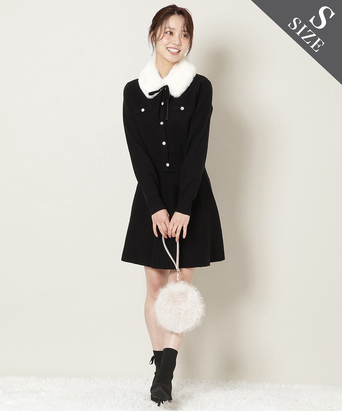 【11/21(fri)10時発売】ファーティペット付きニットSETUP