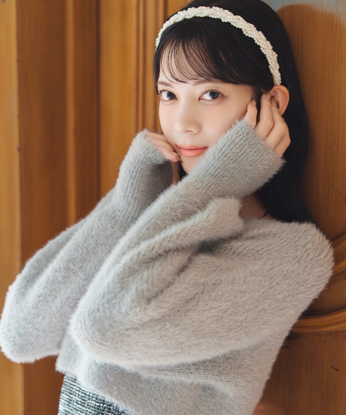 【12/5(fri)10時発売】カットツイードワンピース×フェザーニットSET