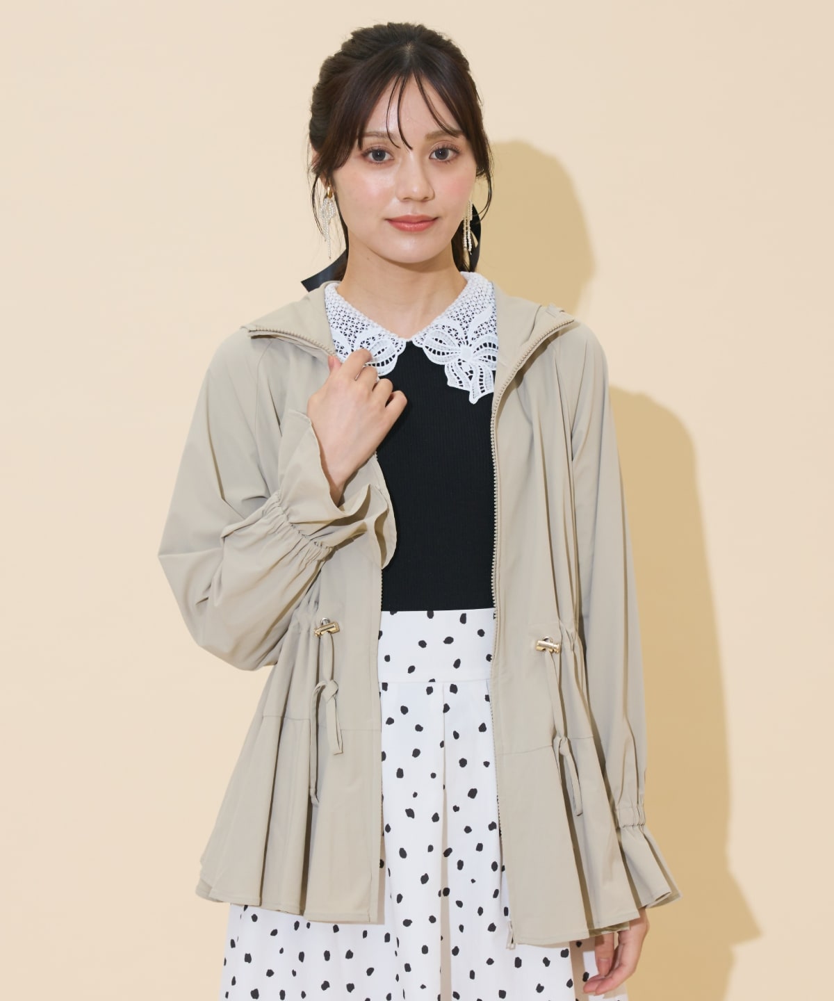 UVカットペプラムブルゾン