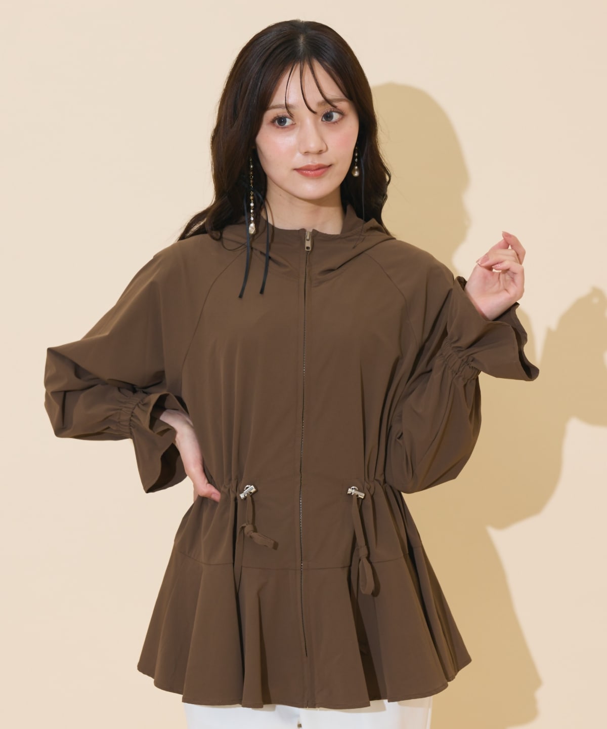 UVカットペプラムブルゾン