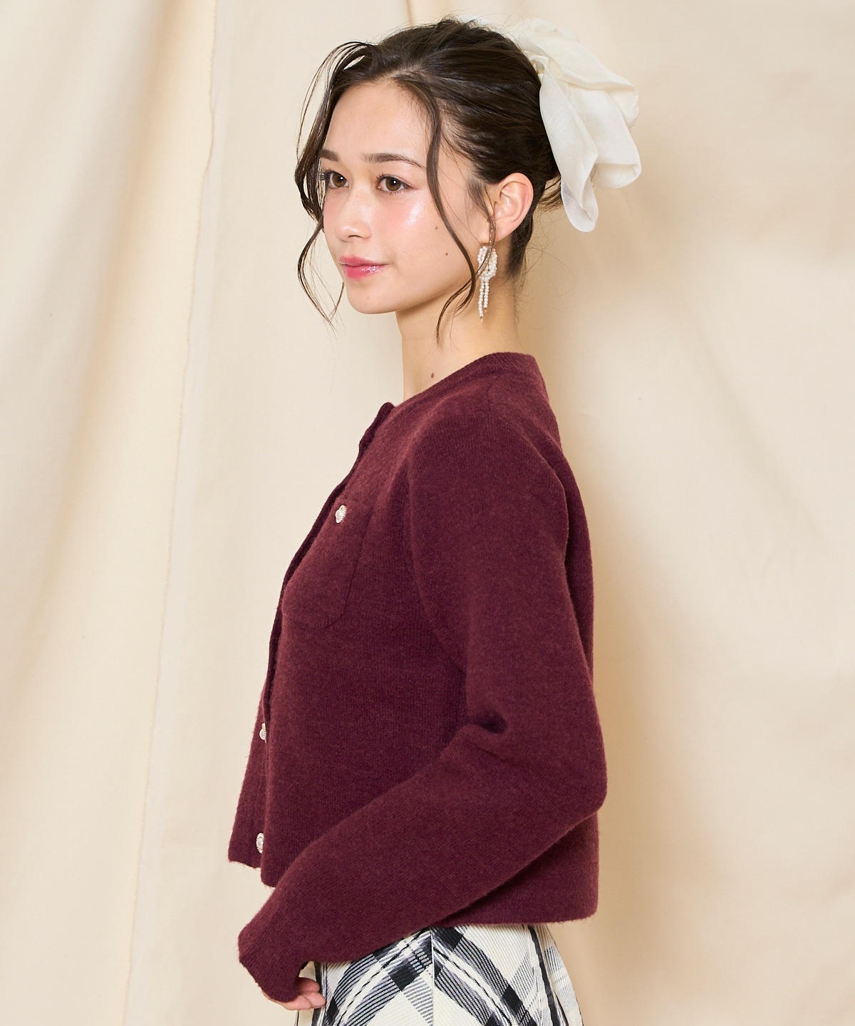 【再入荷予約受付中】モヘアライクニットジャケット