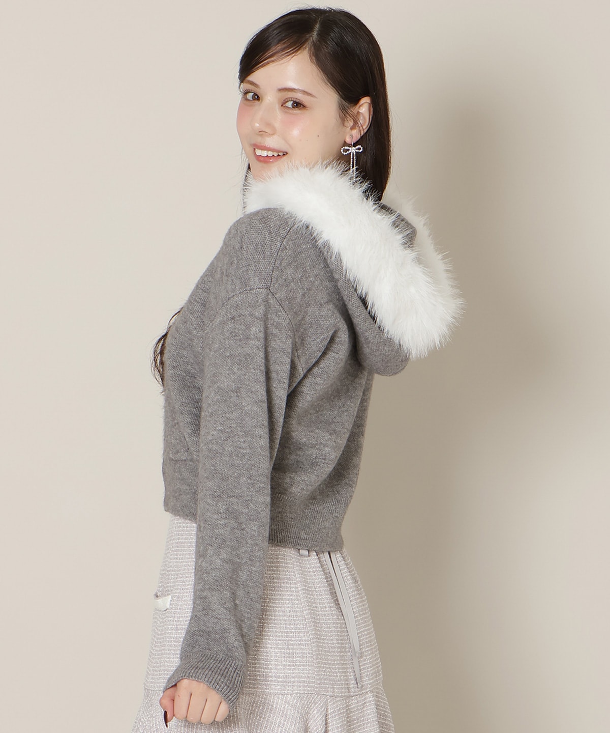 【1/1(thu)10時発売 New Year's Item】フードファーニットパーカー