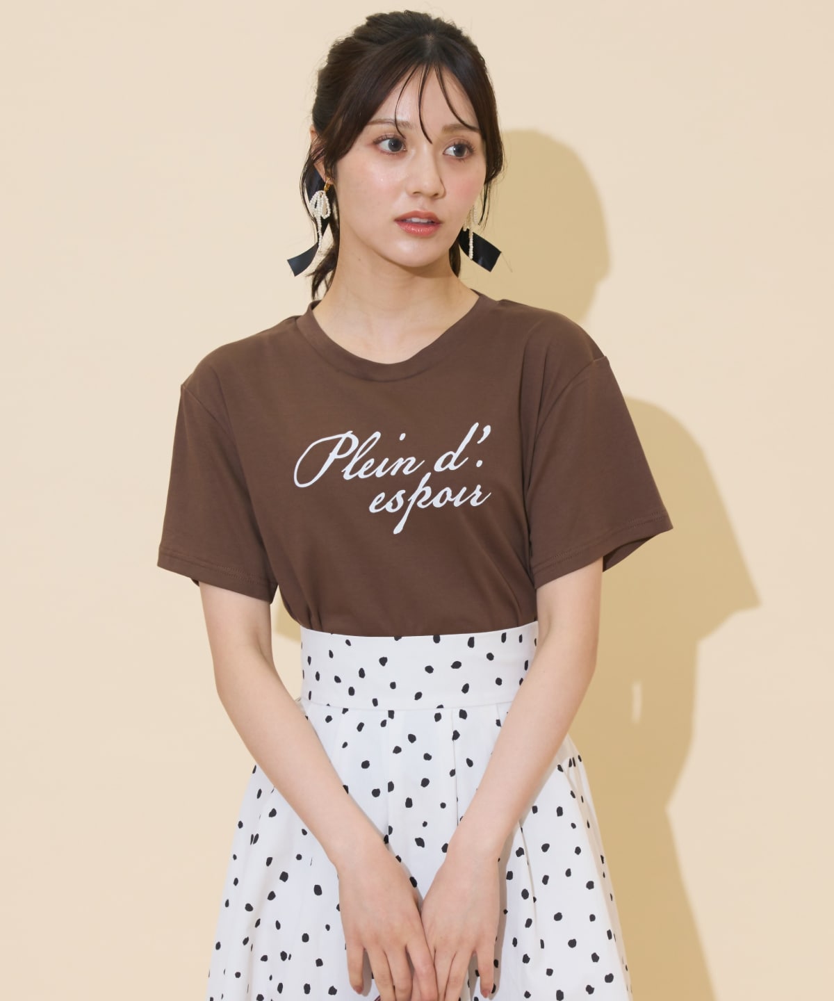 ドロップショルダーロゴTシャツ