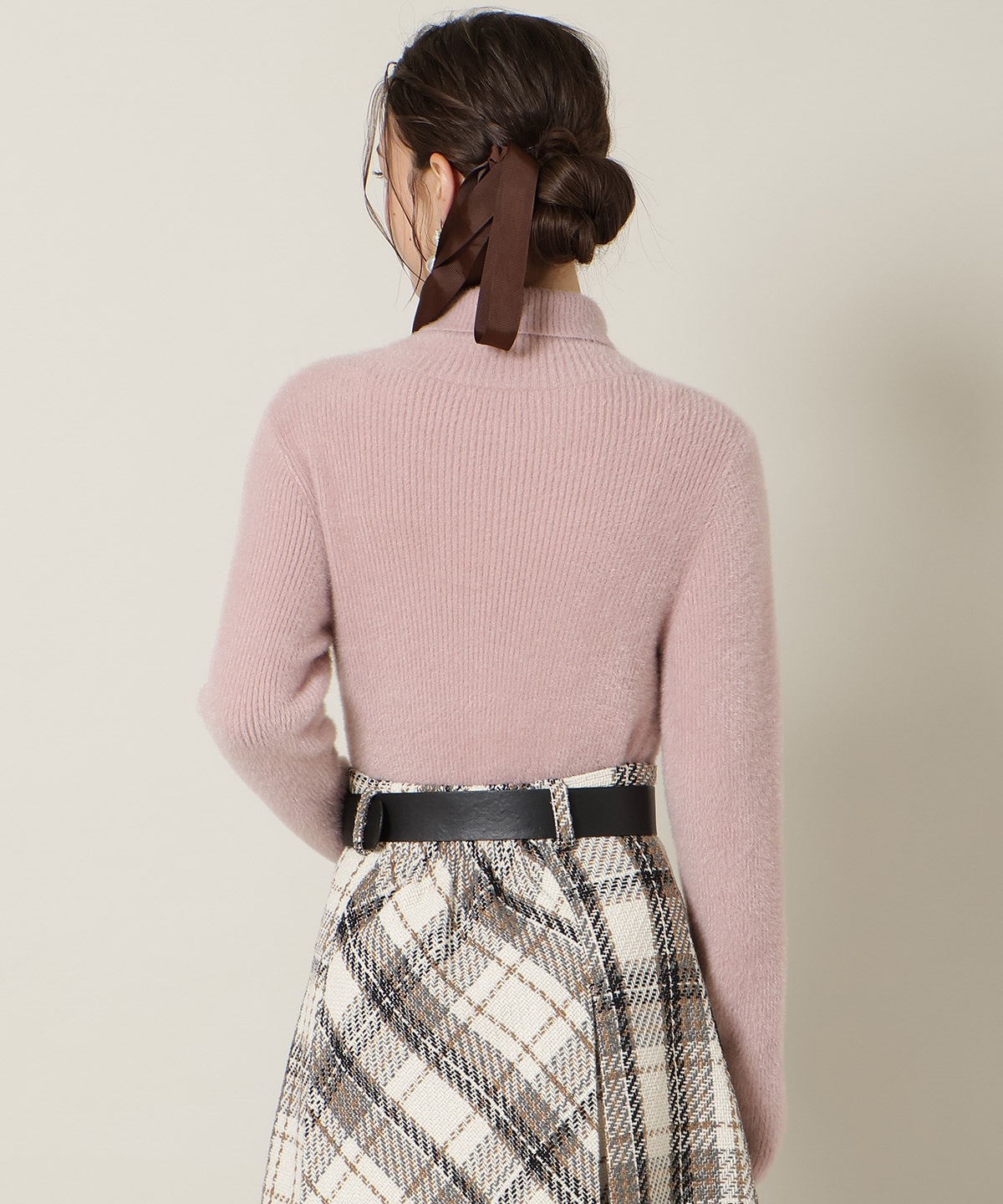 FOXライクヤーンタートルネックプルオーバー