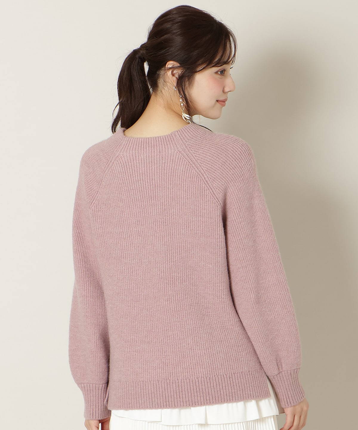 【KNIT PLEATS SET series】アソートボタンデザインニット