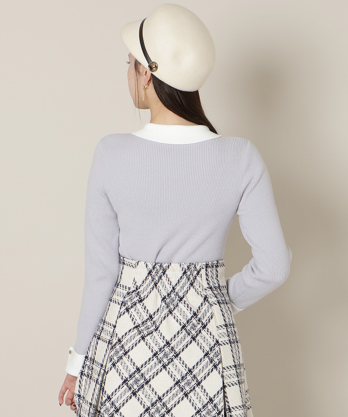 【1/1(thu)10時発売 New Year's Item】ポロカラーリブニット