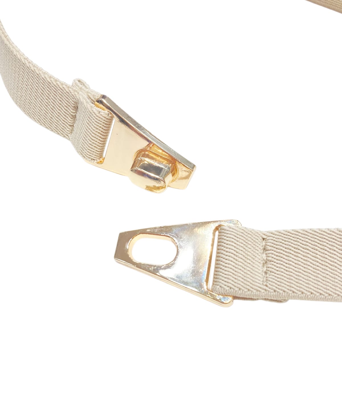 ゴールドバックルゴムベルト