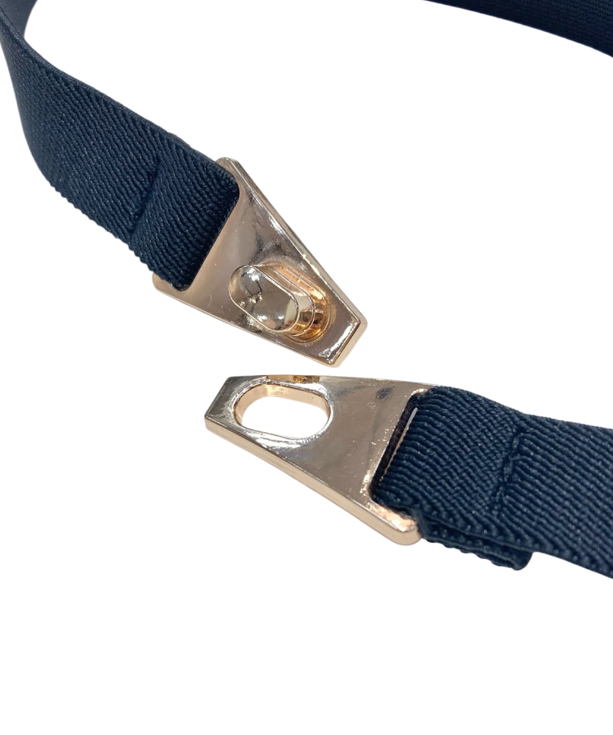 ゴールドバックルゴムベルト