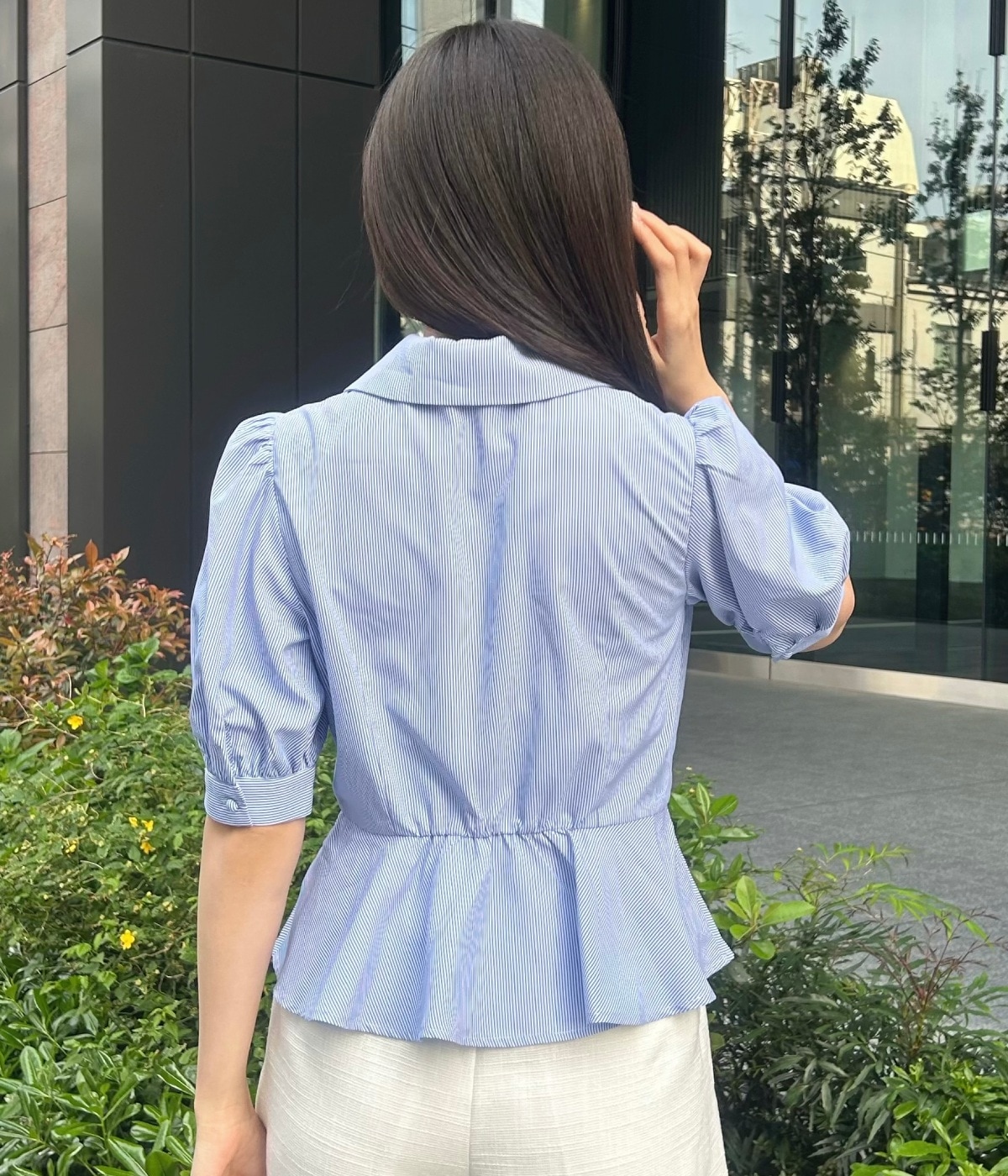 【新色追加】パフスリーブペプラムブラウス