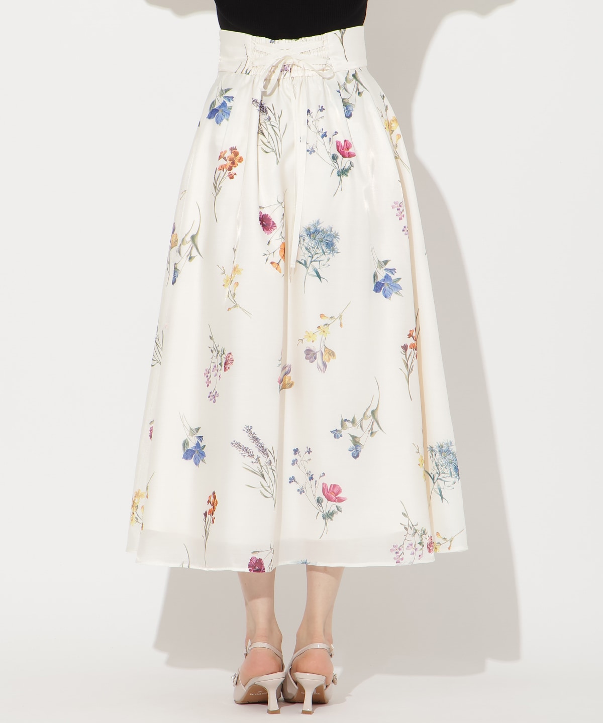 【3/12(thu)10時発売】ボタニカルフラワーシアータックスカート