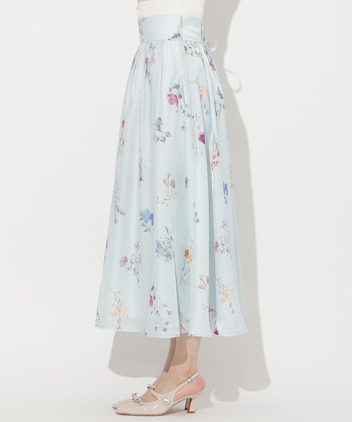 【3/12(thu)10時発売】ボタニカルフラワーシアータックスカート