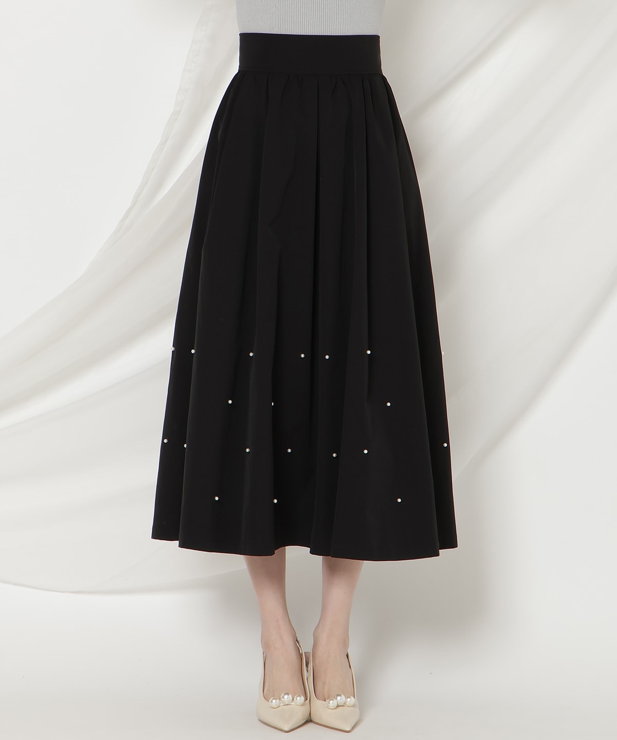 パールタックギャザースカート