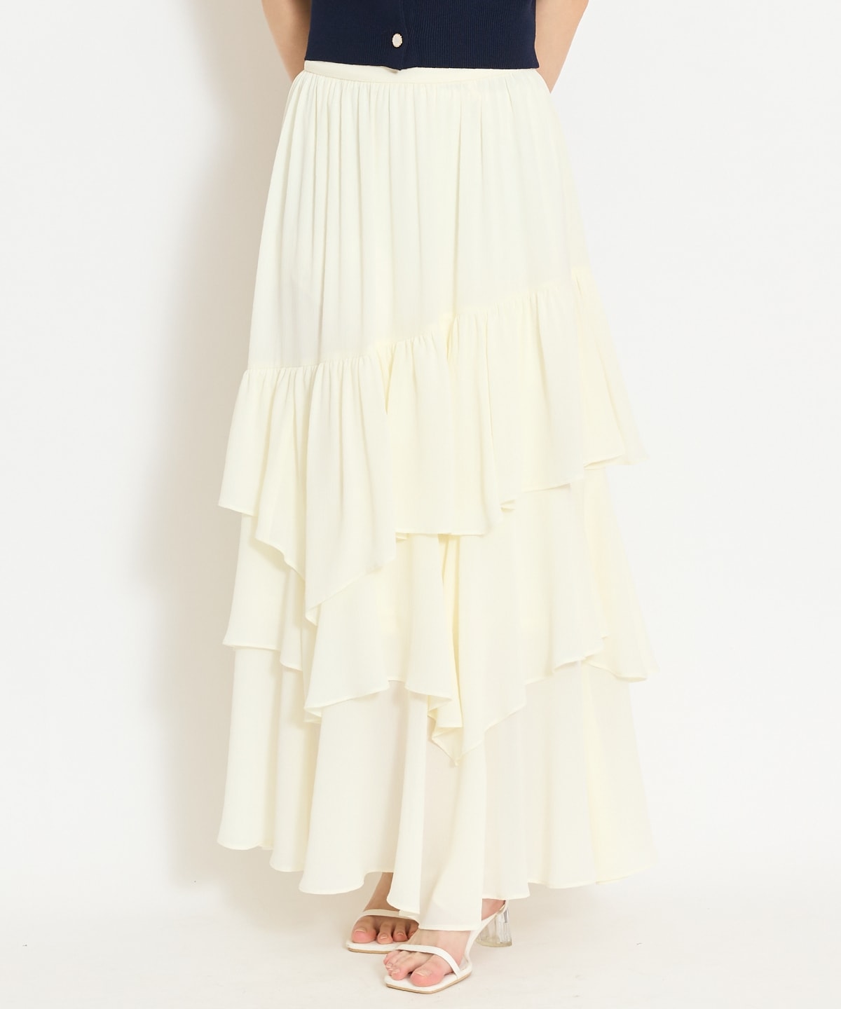 アシメティアードスカート