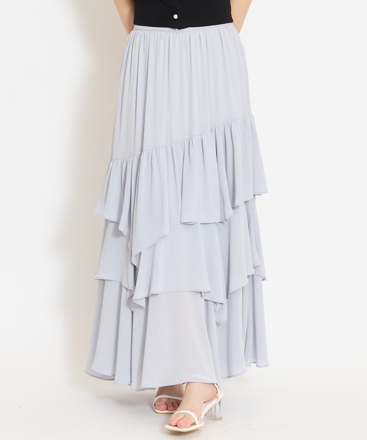 アシメティアードスカート