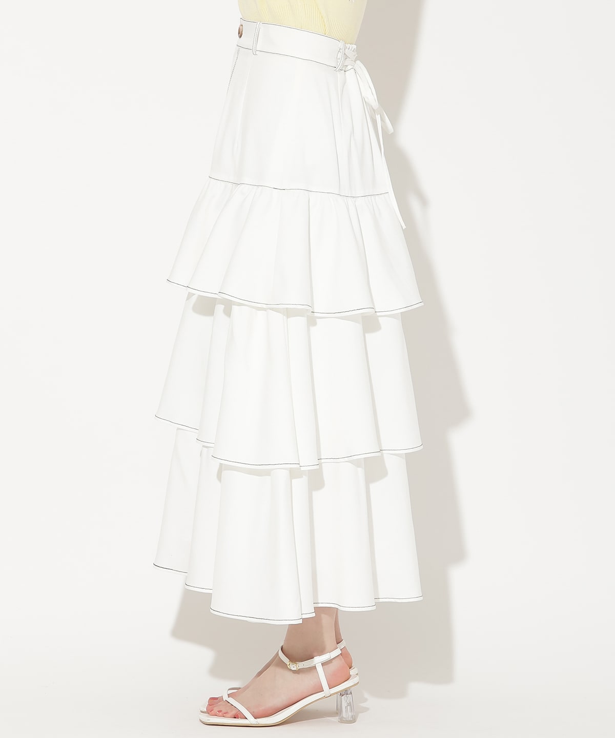 ボリュームフリルティアードスカート