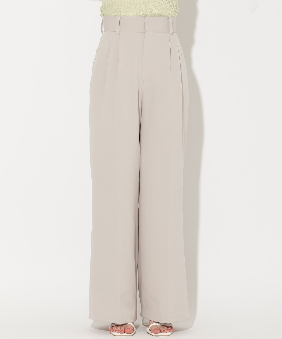 ダブルタックワイドパンツ