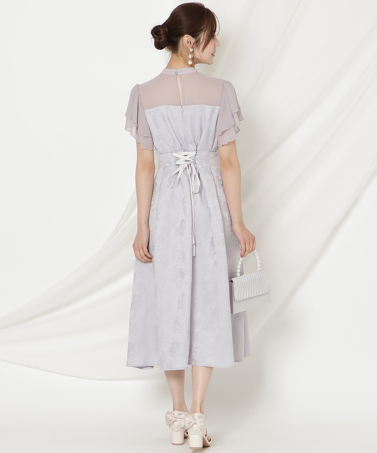 ジャガードタックフレアワンピース