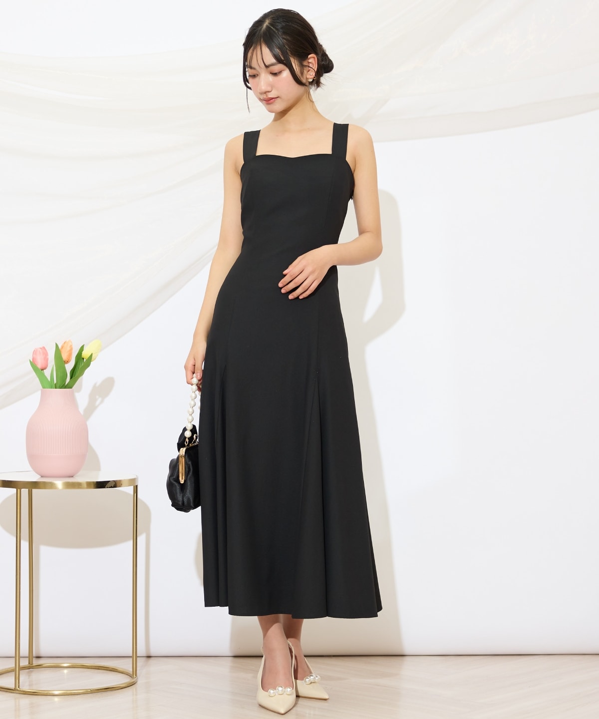 バックレースアップワンピース