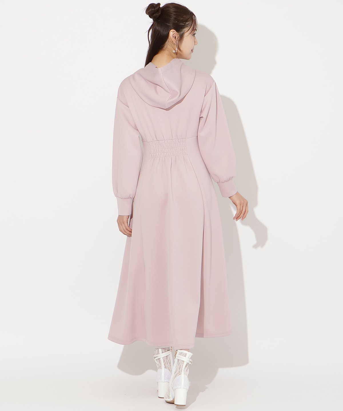 【2/27(fri)20時発売】ハイウエスト切替パーカーワンピース